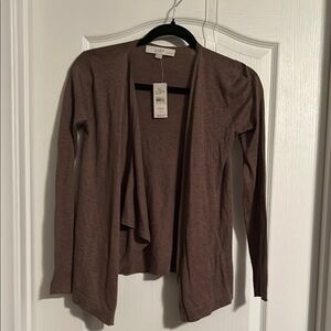 LOFT Brown Open Front Cardigan